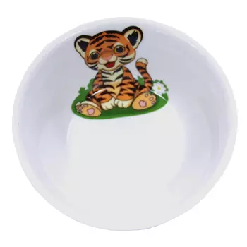 блюдце ДОБРУШ Полосатики тигрята 15см фарфор