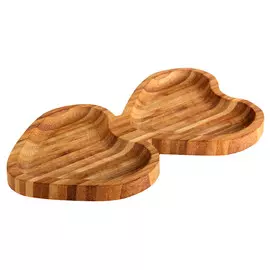 блюдо 2 секции 25х14х1,7см бамбук