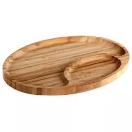 блюдо 2 секции 28х19х1,7см бамбук