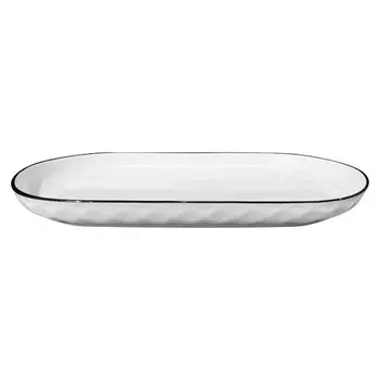 блюдо ATMOSPHERE Losange 29,5х15см овальное фарфор