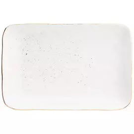 блюдо BRONCO Gold 26,5х17,5см прямоугольное фарфор