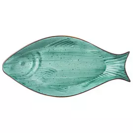 блюдо BRONCO Nature 25х12х3см фарфор мятное