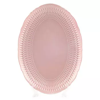 блюдо CMIELOW София 24см овальное фарфор розовый