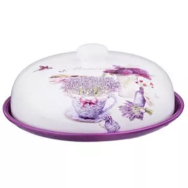 блюдо для блинов AGNESS Весна 23х10 см, с крышкой, керамическое