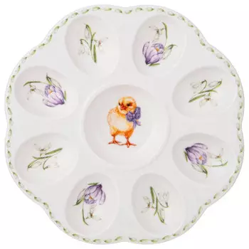 блюдо для яиц LEFARD Sunday 8 яиц 22см фарфор крокусы