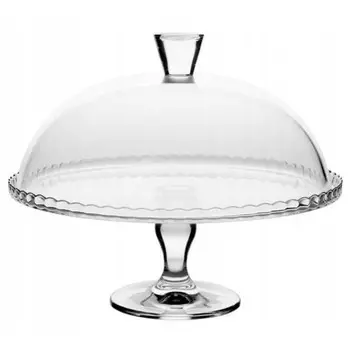 блюдо для торта PASABAHCE Patisserie 32,2см на ножке с крышкой стекло