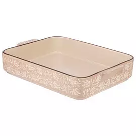 блюдо для запекания AGNESS 35х24х6см прямоугольное керамика бежевое