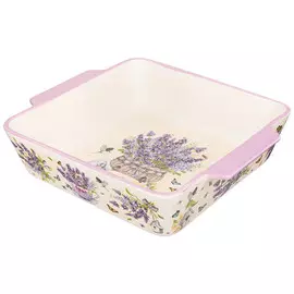 блюдо для запекания AGNESS Лаванда 29,5х25х7см квадратное керамика