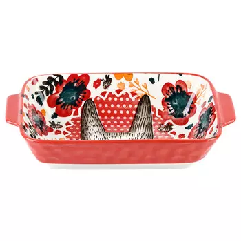 блюдо для запекания NOUVELLE HOME Kawaii Forest. Bunny 22х13х5см 0,6л прямоуг. с ручками фарфор
