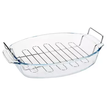 блюдо для запекания PYREX Irresistible 39х27см овальное с решеткой жаропрочное стекло