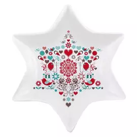 блюдо фарфоровое ATMOSPHERE Christmas Star, 17.5 см , фарфор
