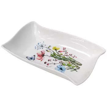 блюдо ФЕДЕРАЦИЯ Цветы 19х11х3см фарфор