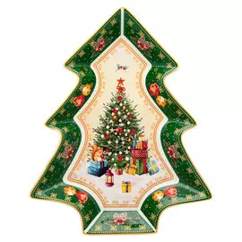 блюдо LEFARD Елка 26х21х3см елка фарфор зеленое