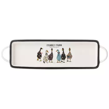 блюдо LEFARD Family farm 42х12см прямоугольное с ручками фарфор