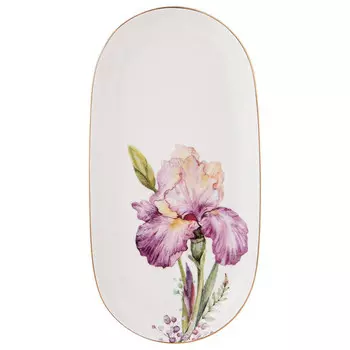 блюдо LEFARD Irises 20,5х11см овальное фарфор