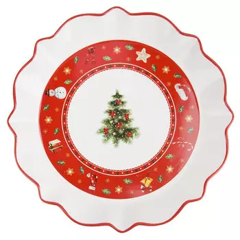 блюдо NOUVELLE HOME Magic of Christmas 21,5см круглое фарфор