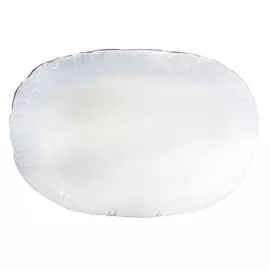 блюдо Рококо Платина овальное, фарфоровое