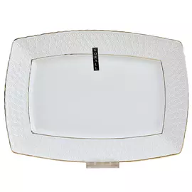 блюдо Снежная королева 33х24см прямоугольное керамика