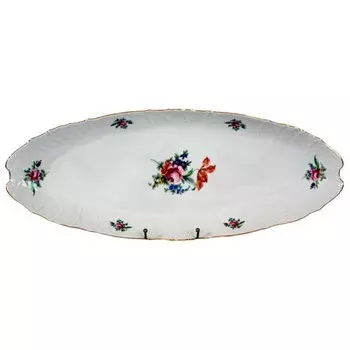 блюдо THUN Bernadotte Мейсенский букет 52х20см овальное для рыбы фарфор