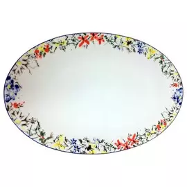 блюдо THUN Loos Цветочный орнамент 36х22см овальное фарфор