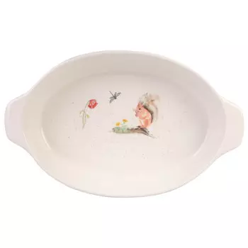 блюдо TODELIA Лесная сказка 32,6х20х6,4см овальное фарфор
