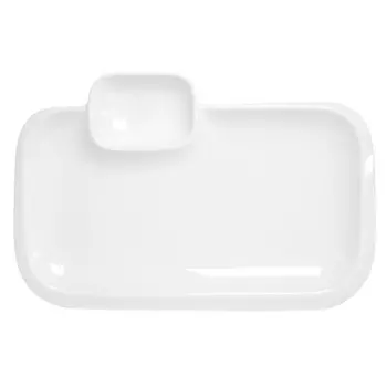 блюдо TUDOR ENGLAND Royal white 25х17см прямоугольное фарфор