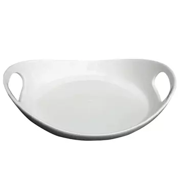 блюдо TUDOR ENGLAND Royal white глубокое с ручками 26см фарфор