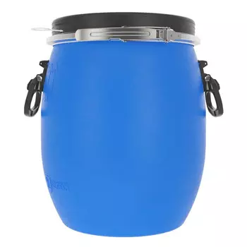 бочка 20л с крышкой хомутом и ручками