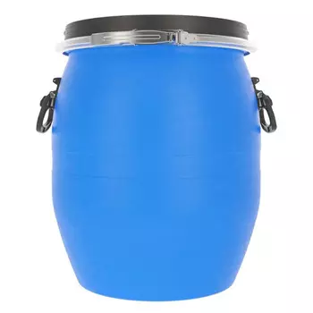 бочка 48л полиэтиленовая с крышкой хомутом и ручками