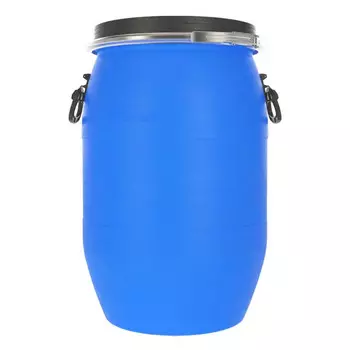 бочка 65л полиэтиленовая с крышкой хомутом и ручками