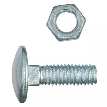 болт мебельный DIN603 с гайкой M6x20 10шт