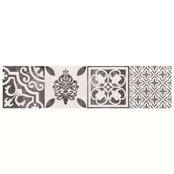 бордюр напольный LB CERAMICS Винтаж Вуд 75х30 Вуд черно-белый