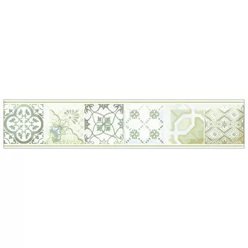 бордюр настенный 6х30 РАВЕННА G, зеленый