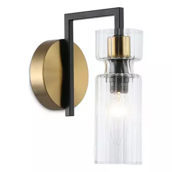 бра AMBRELLA High Light E14 40Вт черный/латунь/прозрачный