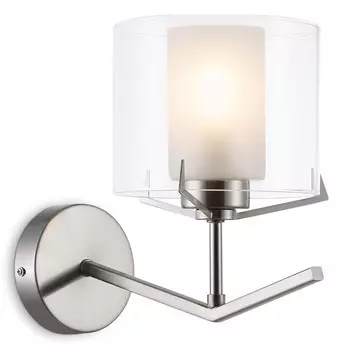 бра AMBRELLA High Light E14 40Вт никель/белый матовый