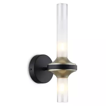 бра AMBRELLA High Light G9 2х30Вт черный/золото/прозрачный