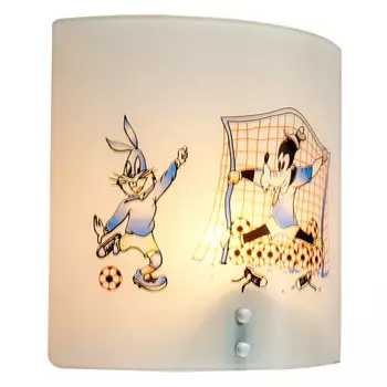 бра APEYRON Футбол 1хЕ27 60Вт 220В 200х220х65мм стекло белый