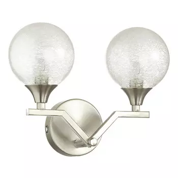 бра для ванной LUMION Vintage G9 2х40Вт металл никель