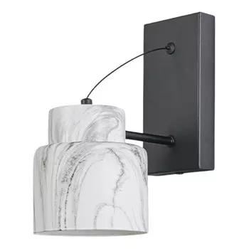 бра ESCADA Marfeel 1х60Вт E27 черный мраморный