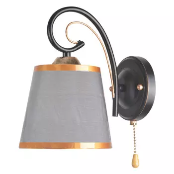 бра HIPER Nataly 1х60Вт E27 чёрный золотой