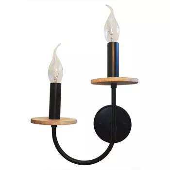 бра Jupiter Lighting Castellano 2х60Вт Е14 металл дерево