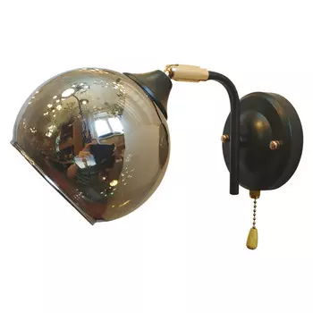 бра JUPITER Mobi 1х60Вт Е27 стекло металл черный