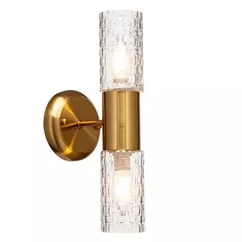 бра LAMPLANDIA Viitna 2х40Вт Е14 металл золотая