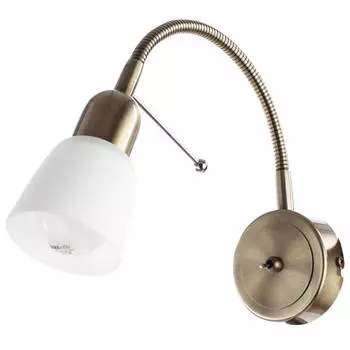 спот ARTE LAMP Lettura 1х40Вт E14 металл стекло античная бронза