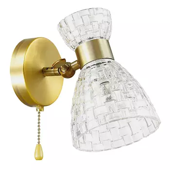 бра LUMION Jackie E14 40Вт стекло металл античная бронза