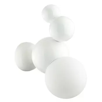 бра LUMION Moderni E27 1х40Вт белый белый матовый металл стекло