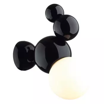 бра LUMION Moderni E27 40Вт стекло металл черный белый