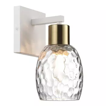 бра LUMION Moderni E27 40Вт стекло металл белый золотой прозрачный