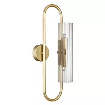 бра LUMION Suspentioni G9 2х20Вт стекло металл золотой прозрачный