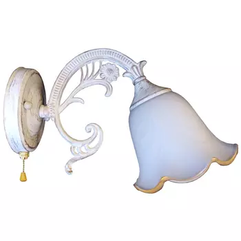 бра Lussole 1х60Вт Е27 стекло белый